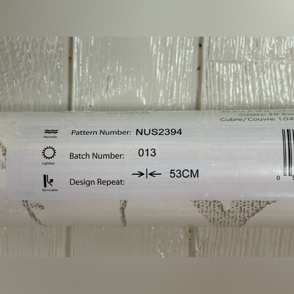 NuWallpaper NU2394 White Treetops Peel & Stick Wallpaper Roll - Picture 4 of 5